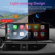 Carpuride 10.26 Wireless Car Stereo with Apple CarPlay, Android Auto, HD IPS Touchscreen, 4K Front Dash Cam, 1080p Rear Camera, Voice Control C92