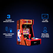 Arcade1UP NBA JAM Countercade Compact Arcade Machine with 7-Inch Full-Color LCD Screen, Real-Feel Joystick and Buttons, Includes 3 Classic NBA Games NBA-C-402300