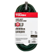 Hyper Tough Outdoor Extension Cord, 16AWG, 3 Prong Triple Outlet, Moisture-Resistant, Green, 25 Ft, 13 Amps