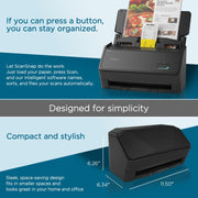 Ricoh ScanSnap iX2400 Document Scanner, High-Speed Duplex, 100-Sheet Automatic Feeder, USB, Black, PA03870-B005