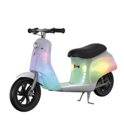 Razor 15130614 Pocket Mod Lightshow - Classic Euro-Style Electric Scooter, White
