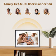 EKASN Digital Photo Frame, 10.1-Inch HD IPS LCD Touchscreen, 16GB Storage, Wi-Fi Enabled with Vphoto App, White with 2 Replacement Frames