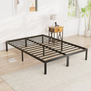 EDX WIM-3611 King Size Bed Frame with Ample Storage Space, 14-Inch Height, Black