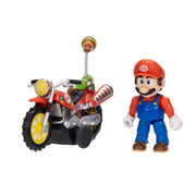Jakks Pacific Super Mario Galaxy Movie Mario Action Figure with Pull Back Motorcycle, 2.5 Inch, 9 Points of Articulation, Ages 3+, 432334
