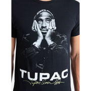 Isaac Morris Ltd Tupac Shakur Graphic Cotton Tee, Black, Crew Neck, Short Sleeve, Relaxed Fit, Sizes S-3XL