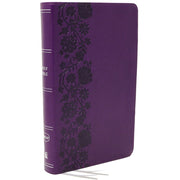 Thomas Nelson NKJV End-of-Verse Reference Bible, Personal Size, Large Print Comfort Print, Leathersoft Purple Cover, Red Letter Edition