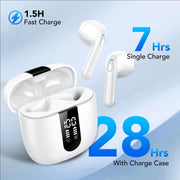 CASCHO A9 Bluetooth 5.4 HiFi Stereo Wireless Earphones, White