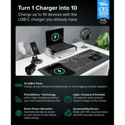 Plugable USB-C Charging Station, 10 Port, 100W PriorityShare Technology, Space Gray, PS-10CC