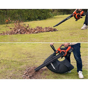 Maxlander 40V Cordless Leaf Blower Vacuum Mulcher with 2x 4.0Ah Batteries and 45L Collection Bag Black Orange