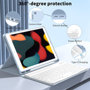 SZPSGC Keyboard Case for iPad 10.2 7th-9th Gen, Wireless Magnetic Detachable Bluetooth Keyboard, Built-in Pencil Holder, Blue