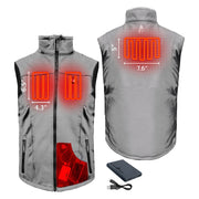 ActionHeat 5V Battery-Heated Softshell Vest for Men Grey, 2XL