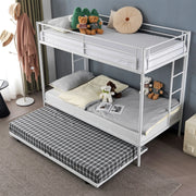 Zimtown BB-WH-TR500 Twin over Twin Bunk Bed with Trundle, White