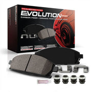 Power Stop Z23-154 Carbon Fiber Ceramic Rear Brake Pads with Installation Hardware, Low Dust, Fade Resistant