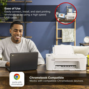 Canon 6671C052 PIXMA TS3722 Wireless All-In-One Printer, White