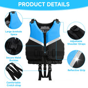 Gogokids OW300028 Kids Swim Vest Life Jacket Youth Adjustable Flotation Buoyancy Swim Trainer Vest, Blue/Black