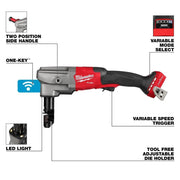 Milwaukee M18 FUEL 10-Gauge Cordless Power Nibbler with POWERSTATE Brushless Motor, Variable Speed, LED Light, Red/Black, 3476-20