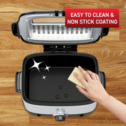 T-Fal Mini Deep Fryer, Stainless Steel, 1 Liter Capacity, Adjustable Temperature Control 300-375F, 900 Watts, Removable Basket, Black, FF220050