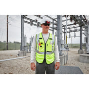 Milwaukee 48-73-5201 AR/FR Cat. 1 Class 2 High Visibility Yellow Mesh Safety Vest, S/M