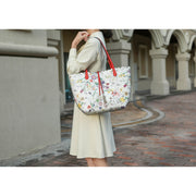MKF Collection Danielle Tote Bag, Reversible Floral Vegan Leather Shopper with Detachable Crossbody Pouch, Blush MKF-L126WH-BLS