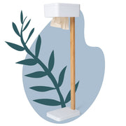 TUSHY Bamboo Stand Toilet Tissue Dispenser, Matte Brown, Includes 8 Boxes of 4-Ply Flushable Bamboo Tissues