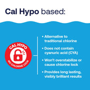 HTH Pool Care Chlorine Shock Granules, Multi-Use Pool Shock Treatment, Calcium Hypochlorite Formula, 6 Pack 13.3 oz Each, 52030