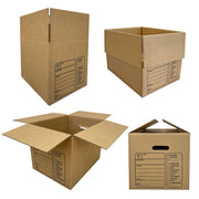 UBoxes Kitchen Moving Box Kit, 4 Small Boxes with Dish and Glass Foam Pouches, Dividers, Packing Paper, Tape, Dispenser, and Marker
