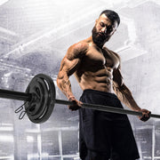 Cap 110lb 3 Pieces Barbell Olympic Weight Set, Black - Durable Design