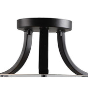 Minka Lavery Shyloh 2-Light Semi-Flush Mount Ceiling Light Fixture, Coal Black, Dimmable, 13.25-in Diameter x 11.75-in Height, 4922-66A