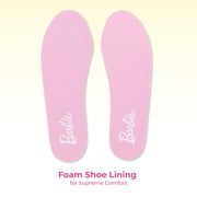 Barbie Roller Skates for Girls, Adjustable Sizes 12-2, Glitter 54mm PU Wheels, ABEC 5 Bearings, Durable PVC, Foam Lining, Pink
