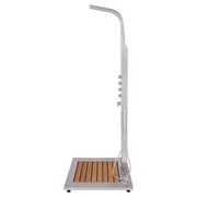 Signature Hardware SH441103 Alvin Outdoor Stainless Steel Shower Panel with Bamboo Tray