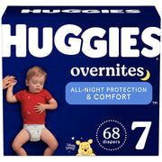 Huggies Overnites Nighttime Baby Diapers, Size 7 (41+ lbs) 68 Ct