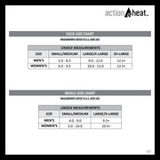 ActionHeat AH-SK-AA-03-L-XL Unisex Wool AA Battery Heated Socks, L-XL Black/Orange