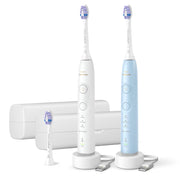 Philips Sonicare Supreme Clean Rechargeable Toothbrush, White and Blue, 2 Pack