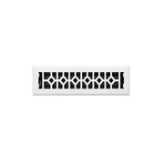 Signature Hardware 435702 Appert Steel Floor Register - White 2-1/4