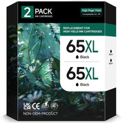 Unbranded 65XL Black Ink Cartridge High Capacity Compatible with HP Deskjet, Envy, AMP Series Printers, Approx 650 Pages