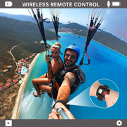 AC1 Action Camera, 4K UHD 60FPS, 30MP, Dual Front and Rear Screens, Waterproof 132FT, Electronic Image Stabilization, 64GB Card, Dual Batteries, Mounting Kit