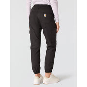 Carhartt Women's Tencel Fiber Series Relaxed Fit Twill Jogger, Black, Large, Tapered Leg, Drawstring Waistband, 106522