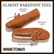 Minnetonka Men's Pile Lined Softsole Moccasin Slippers, Grey, Size 13, 2839410