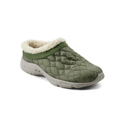 Easy Spirit Bimmy Women's Quilted Faux Fur Trim Slip-On Mules, Red, Size 7.5, Cushioned Footbed with Arch Support