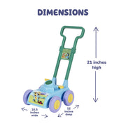 Little Kids Inc Bluey Bubble Lawn Mower Bubble Blowing Machine with Sound Blue Toddler Toy 577