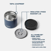 YETI Rambler 8 oz Insulated Food Jar, Double-Wall Vacuum, Leakproof MagVent Lid, Stainless Steel, Wetlands Camo