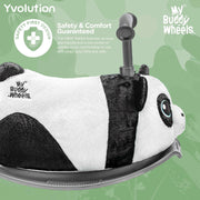 Yvolution My Buddy Roller 2-in-1 Panda Plush Ride-On Toy with Rocker and Ride-On Modes, Eco-Friendly, Machine-Washable Cover, Ages 10-36 Months, MT01W2
