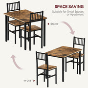 Lamerge 3 Piece Dining Table Set, Industrial Kitchen Table and 2 Chairs