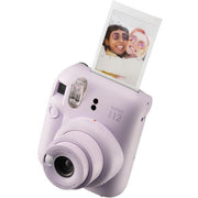 Fujifilm Instax Mini 12 Instant Film Camera Holiday Bundle, Pastel Blue, Includes 10-Pack Film, Photo Album, Tote Bag, Sticker Sheet, AA Batteries