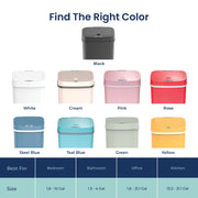 Nine Stars Automatic Bathroom Trash Can, 3.2 Gallon Plastic Motion Sensor Garbage Bin with Soft Close Lid, Green, NSTB3