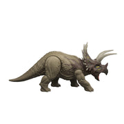 Mattel Jurassic World Wild Roar Triceratops Dinosaur Action Figure Toy, Roaring Sounds, Attack Motion, Amber Lights, Movable Joints, 12.2 in, JKL81