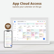 EKASN 10.1 Digital Calendar Chore Chart, 1080P FHD Interactive Touchscreen Smart Family Planner, White, TP10