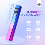 Saviland Mini Handheld UV Lamp for Gel Nails, Nail Glue & Gel Polish with USB Cable