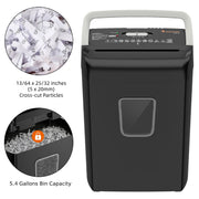 Bonsaii 12-Sheet Cross Cut Paper Shredder with 5.4-Gallon Wastebasket, Level P-4 Security, Corded Electric, C279-A