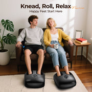 Anqdy Foot Massager with Heat, Shiatsu Deep Tissue Massage, 4 Modes, 5 Intensity Levels, Black